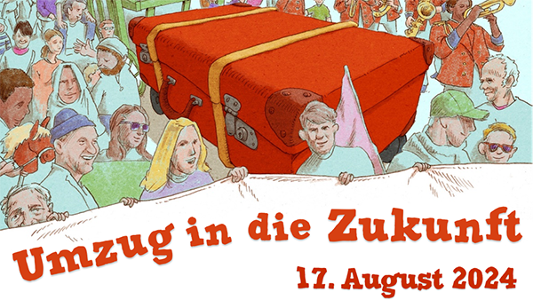 Illustration zum Umzug in die Zukunft am 17. August 2024